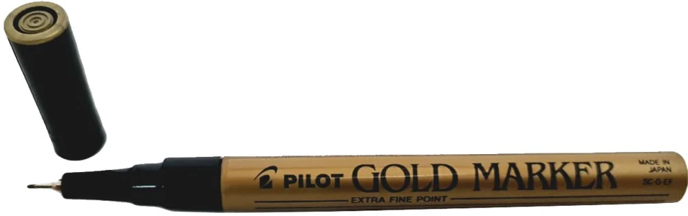 Marcador Permanente Punta Extra Fina SC-G-EF Oro Pilot® 1701 [Pieza]