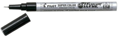 Marcador Permanente Punta Extra Fina SC-S-EF Plata Pilot® 1801 [Pieza]