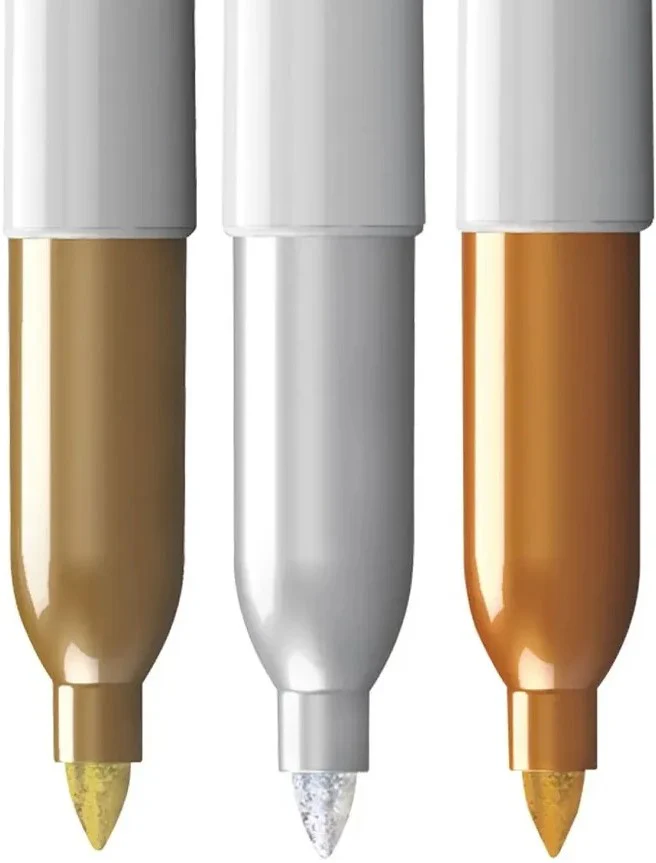Marcador Permanente Sharpie Metallic Fino Oro,Plata,Bronc c/3 Sharpie® 1858004 [Paquete] - Image 2