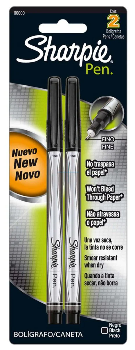 Marcador Permanente Sharpie Pen Negro Fino c/2 Sharpie® 5605 [Pieza]