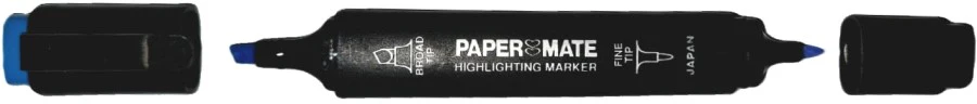 Marcador Textos Doble Punta Azul Neón PaperMate® [Pieza]