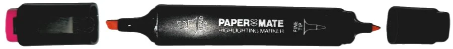 Marcador Textos Doble Punta Rosa Neón PaperMate® [Pieza]