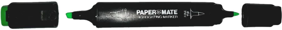 Marcador Textos Doble Punta Verde Neón PaperMate® [Pieza]