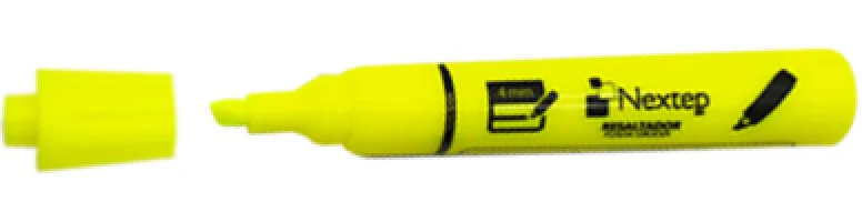 Marcador Textos Punta Cincel Amarillo Neón Nextep® NE-079A [Pieza] - Image 3