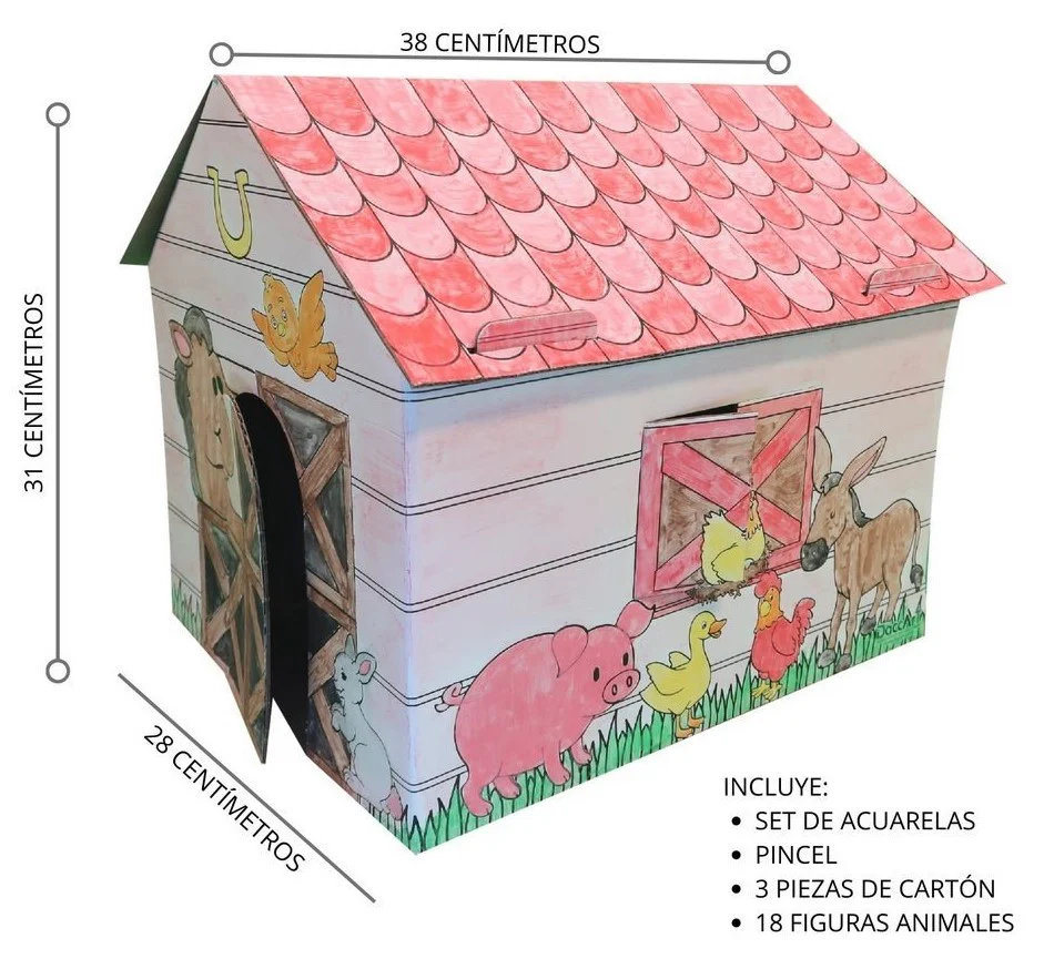 Material Didáctico Casita Coloréame Granja DaccArT® [Pieza]