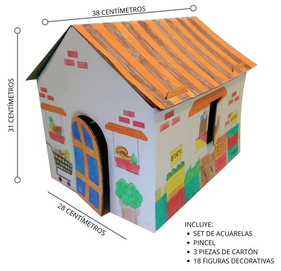 Material Didáctico Casita Coloréame Supermercado DaccArT® [Pieza]