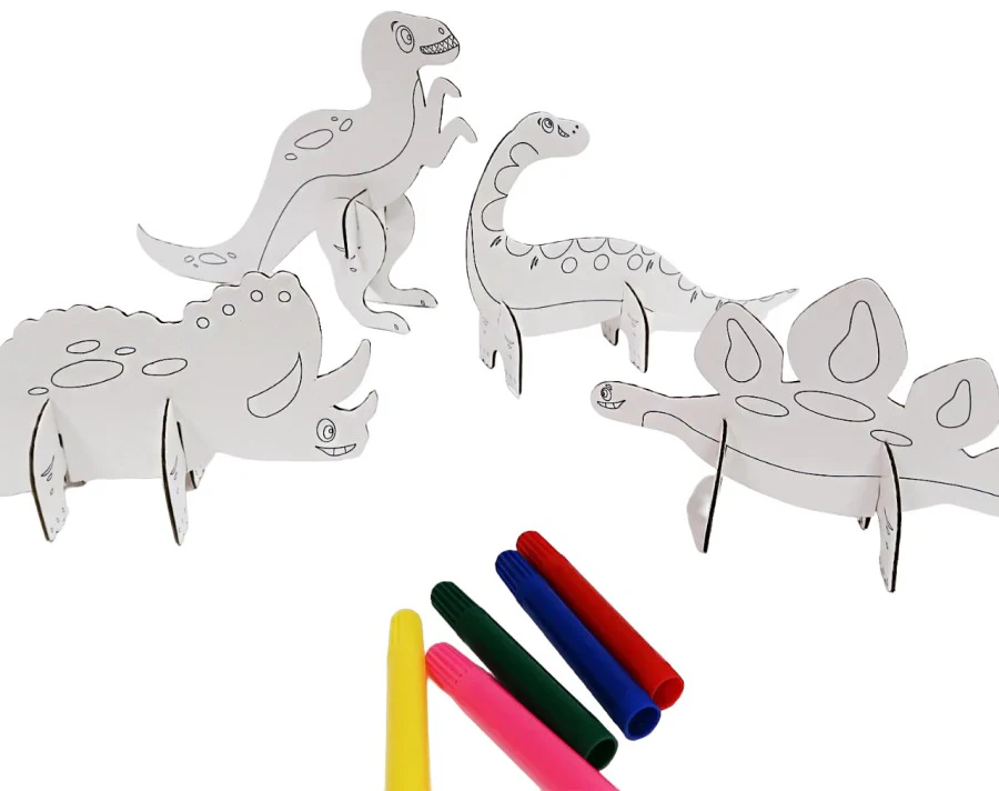 Material Didáctico Figura Armable Dinosaurio Pinta,Juega DaccArT® [Pieza]
