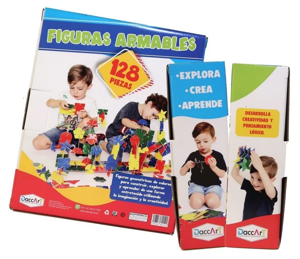 Material Didáctico Figuras Armables 128 Piezas DaccArT® [Pieza] - Image 2