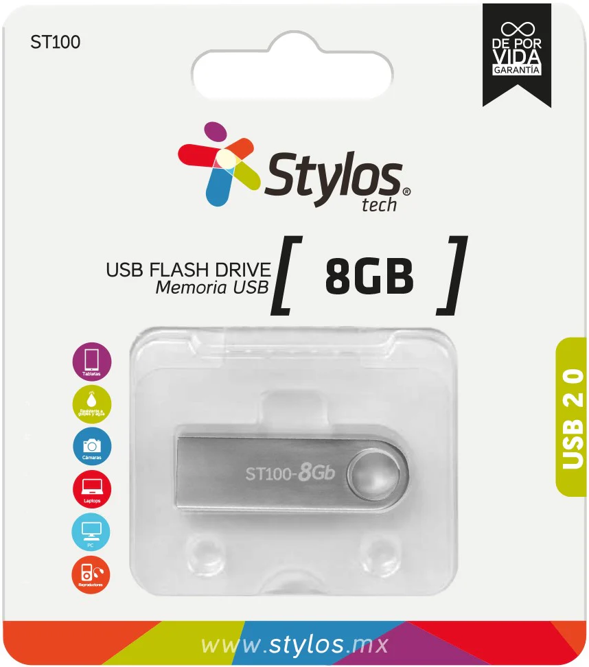 Memoria USB  Metálica  ST100 Tipo A 2.0 Stylos® Tech [Pieza] - Image 12