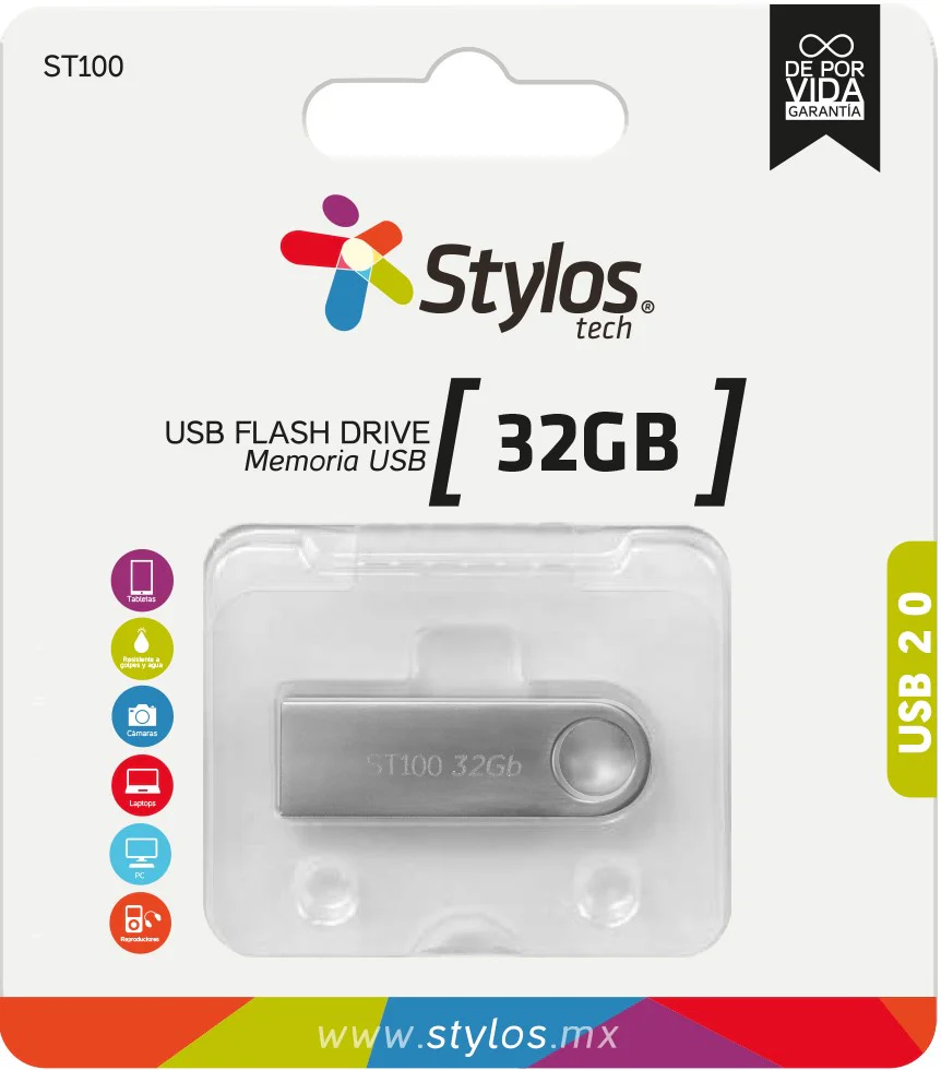 Memoria USB  Metálica  ST100 Tipo A 2.0 Stylos® Tech [Pieza] - Image 7