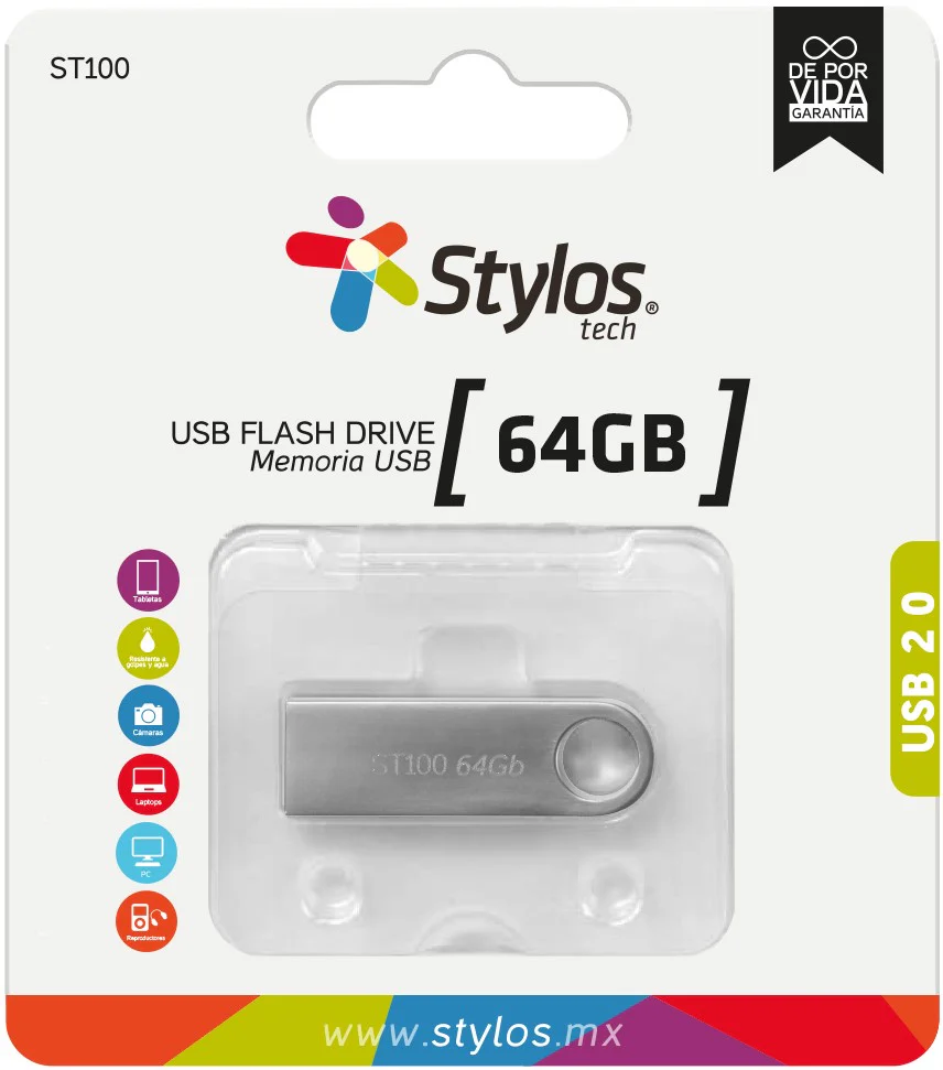 Memoria USB  Metálica  ST100 Tipo A 2.0 Stylos® Tech [Pieza] - Image 9