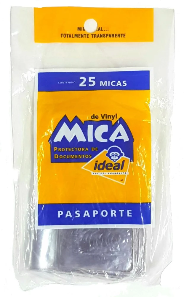Mica Protectora Vinyl c/25 Transparente Pasaporte Ideal® 7926 [Pieza]