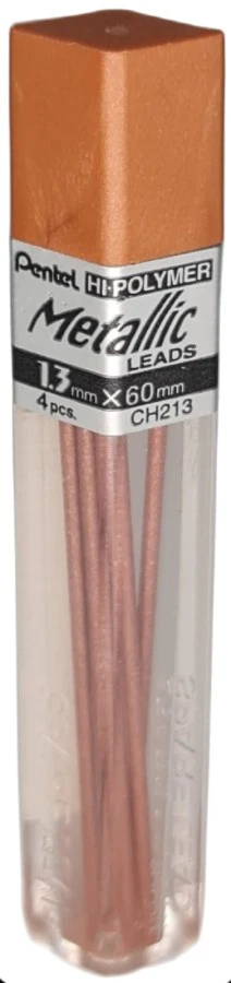 Minas  1.3mm Tubo c/4 Metallic 1.3×60mm Pentel® [Tubo] - Image 2