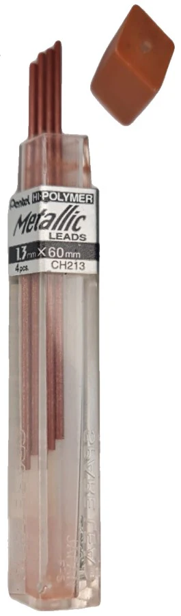 Minas  1.3mm Tubo c/4 Metallic 1.3×60mm Pentel® [Tubo] - Image 3