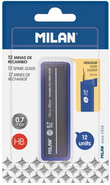 Minas Blíster 0.7mm HB Tubo c/12 Milan® EMIBWM10333 [Tubo] - Image 2