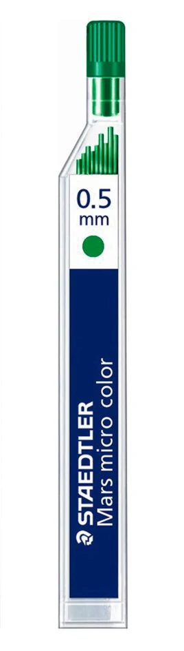 Minas Microchrom 0.5mm Verde Tubo c/12 Staedtler® 254 05-5 [Tubo] - Image 2