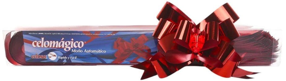 Moño Celomagico 594 Liso Metálico Gigan Rojo 02 c/50 Janel® 5940000102 [Caja] - Image 3
