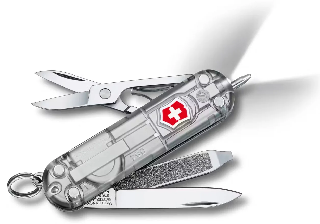 Navaja 58mm Signature Lite c/Luz 58mm Plata Transpare Victorinox® 0.6226.T7 [Pieza]