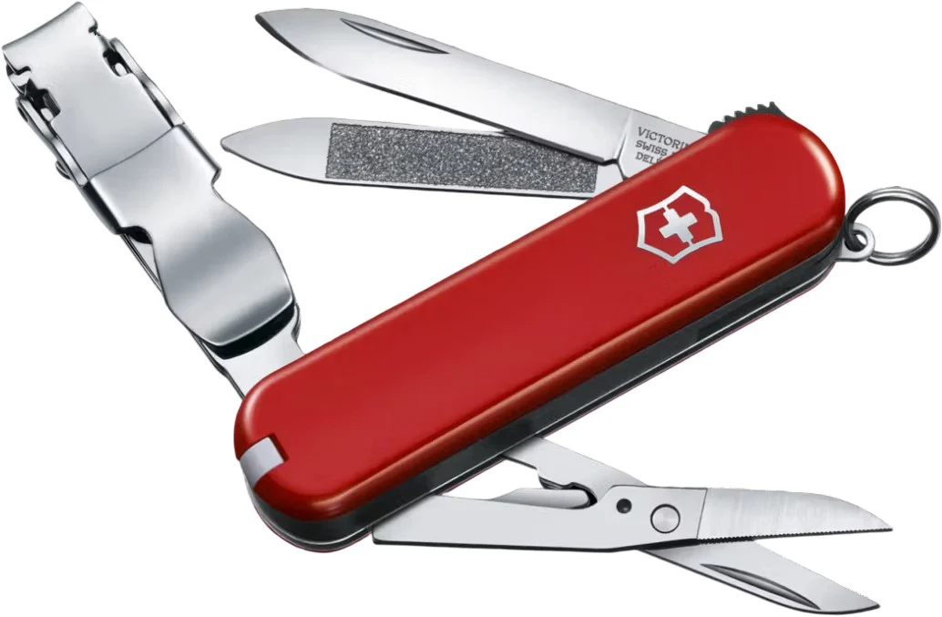Navaja 65mm c/Corta Uñas 8 Usos 65mm Rojo Transparen Victorinox® 0.6463.T [Pieza]