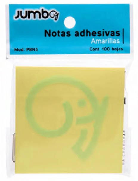 Notas Adhesivas 100hj Amarillo 3×3" Jumbo® PBN5 [Pieza]