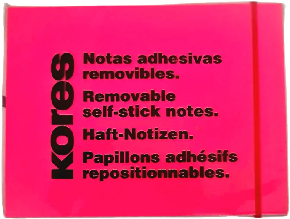 Notas Adhesivas  40hjs  3×4"  Fluorescente Kores® [Pieza] - Image 3