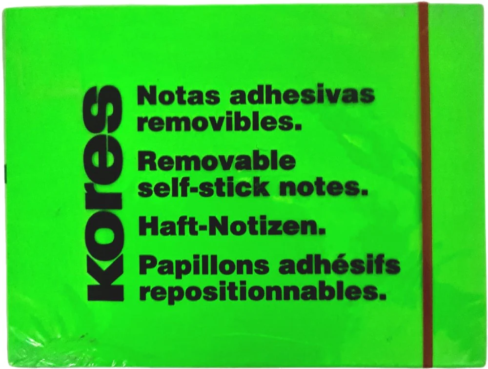 Notas Adhesivas  40hjs  3×4"  Fluorescente Kores® [Pieza] - Image 4