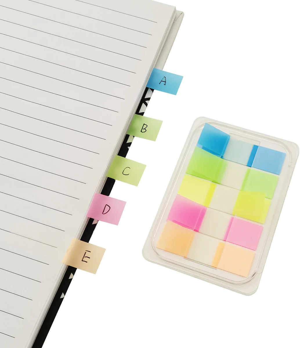 Notas Adhesivas (bandera) Mini c/100 Colores Neón(5) .5×1.7" Nextep® NE-051 [Paquete] - Image 2