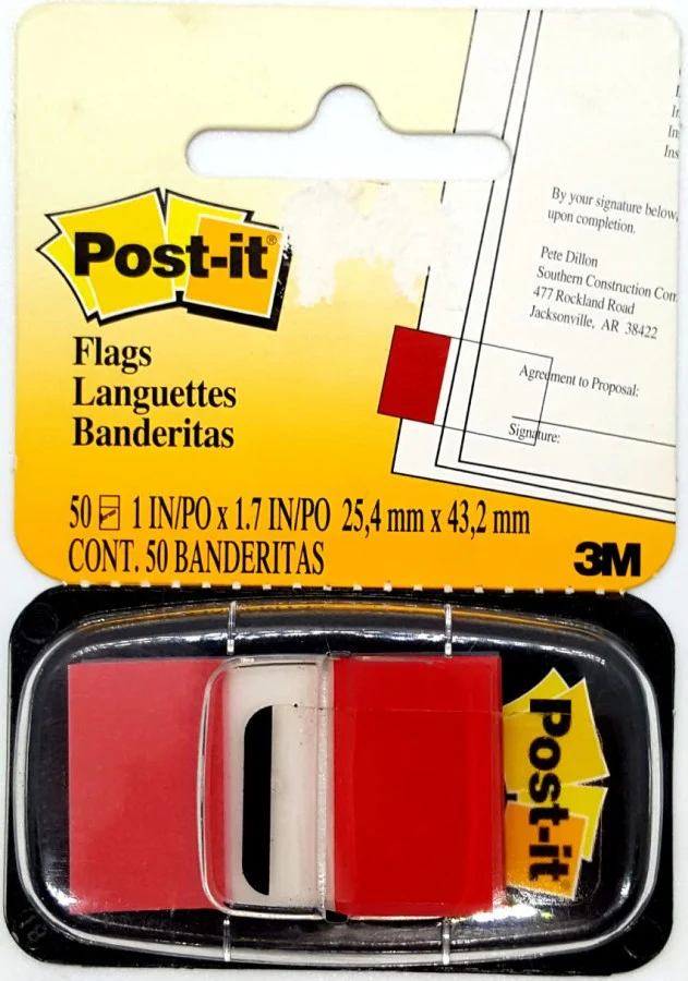 Notas Adhesivas (bandera) Post-It® c/50 Rojo 1×1.7" 3M® 680-1 [Pieza] - Image 3