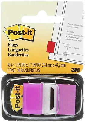 Notas Adhesivas (bandera) Post-It® c/50 Violeta 1×1.7" 3M® 680-8 [Pieza] - Image 2