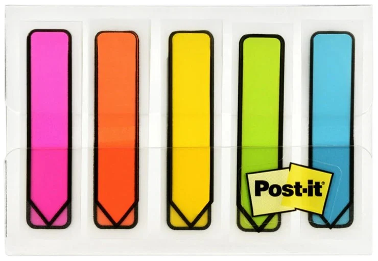 Notas Adhesivas (bandera) Post-It® Mini Flecha c/100 Colores Neón(5) .5×1.7" 3M® 684-ARR2 [Pieza] - Image 2