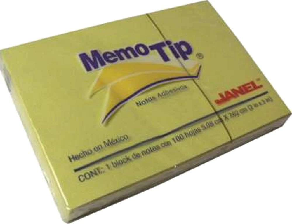 Notas Adhesivas Memotip #56 100hj Amarillo 2×3" Janel® [Pieza]