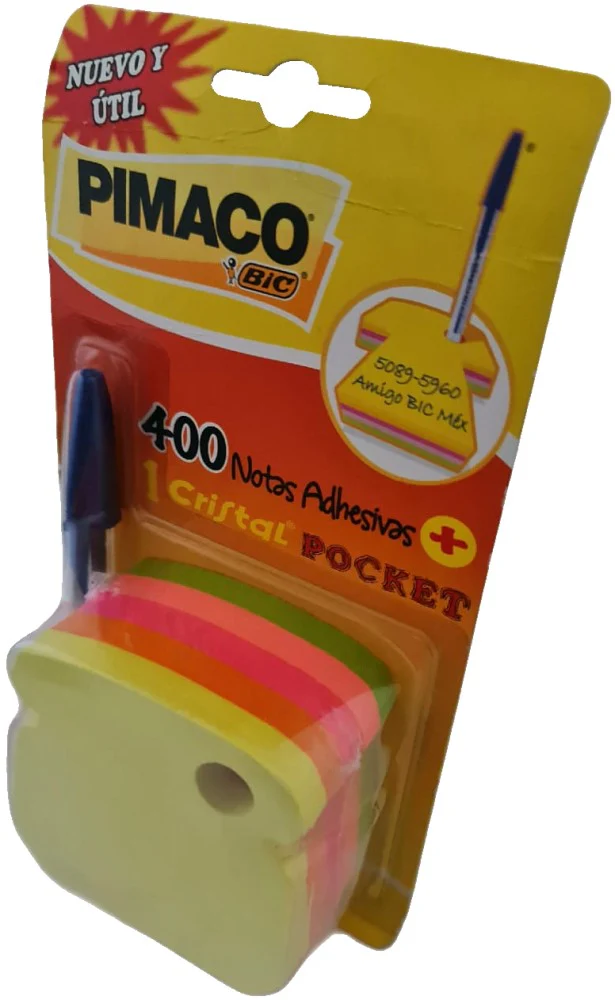 Notas Adhesivas Teléfono+CristalPoket Bic 400hj Colores 3×3" Primaco® 8200143 [Pieza]