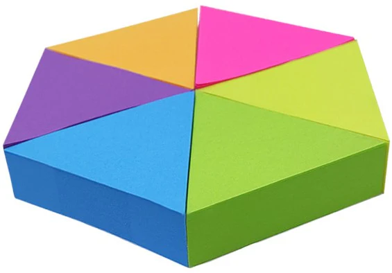 Notas Adhesivas Triangular 6 Block c/150h 900hj Colores Neón(6) 2×1¾" MAE® 21369 [Paquete]