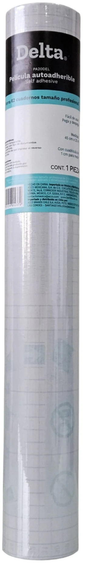 Papel Adhesivo Contac Transparente .45×20m Delta® PA20DEL [Rollo]