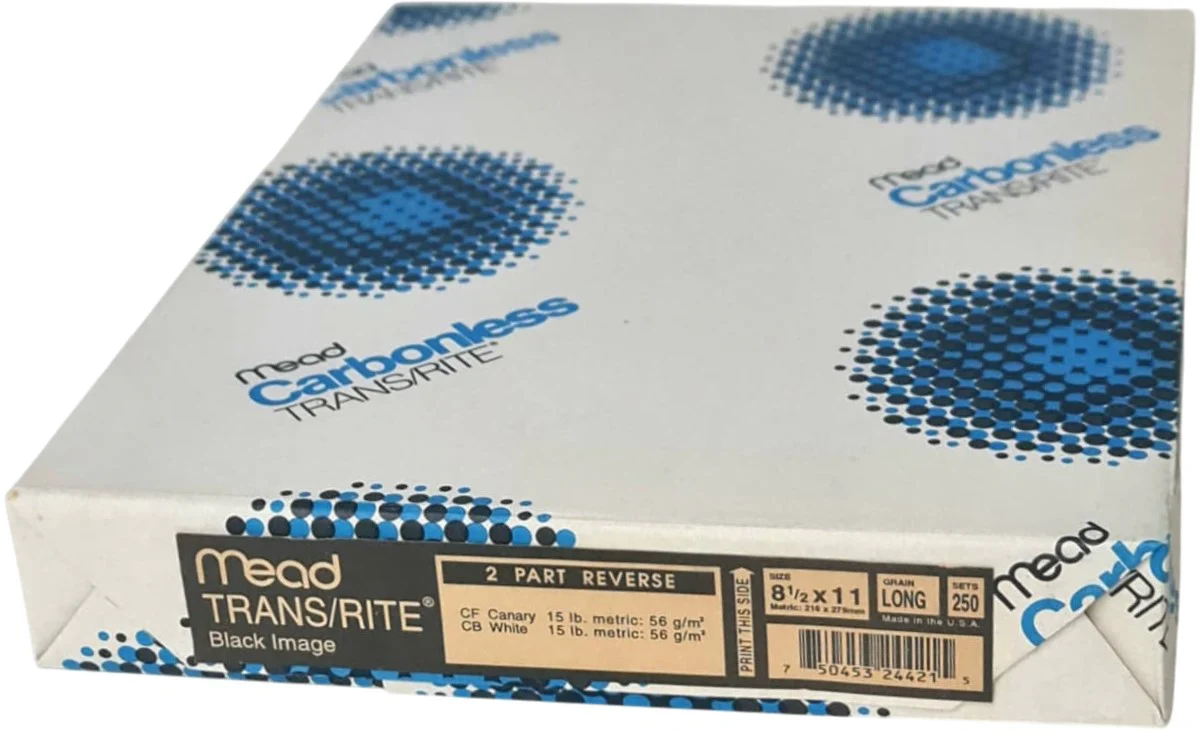 Papel Autocopiante CB-CF 2 tantos pack c/250 Blanco/Canario Carta 56g Mead® [Paquete]