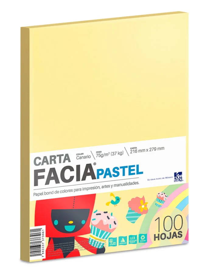 Papel Bond Color  75g Facia Pastel pack Copamex® [Cien hojas/Paquete/Resma] - Image 2