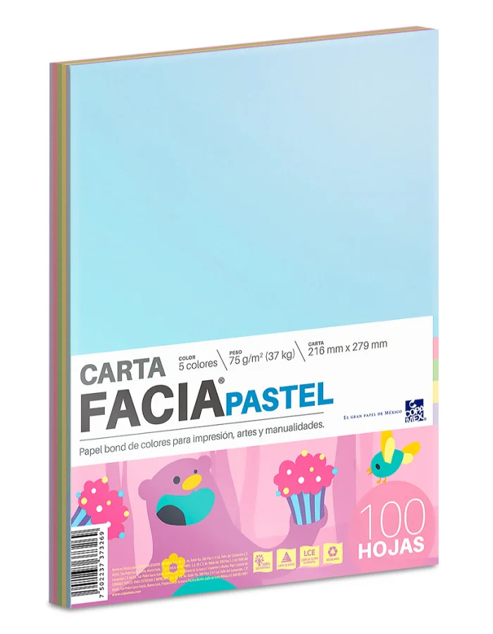 Papel Bond Color  75g Facia Pastel pack Copamex® [Cien hojas/Paquete/Resma] - Image 3