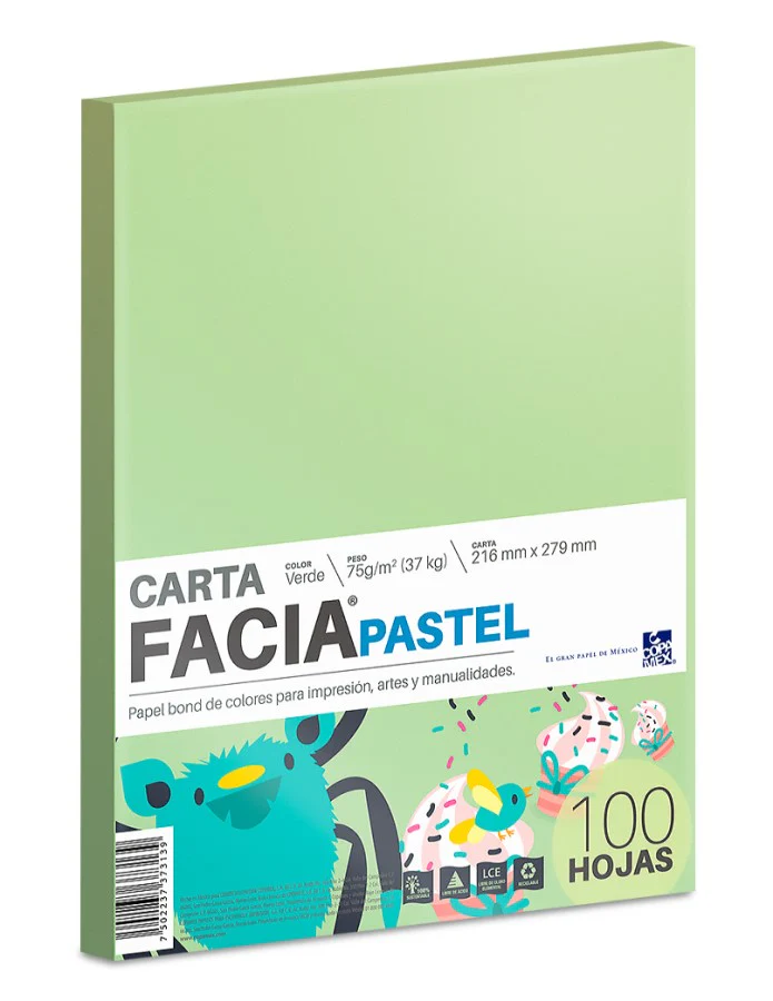 Papel Bond Color  75g Facia Pastel pack Copamex® [Cien hojas/Paquete/Resma] - Image 8