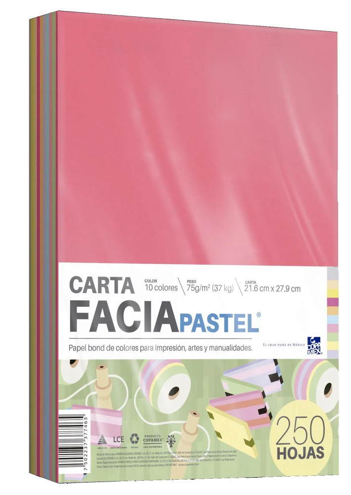 Papel Bond Color  75g Facia Pastel pack Copamex® [Cien hojas/Paquete/Resma] - Image 9