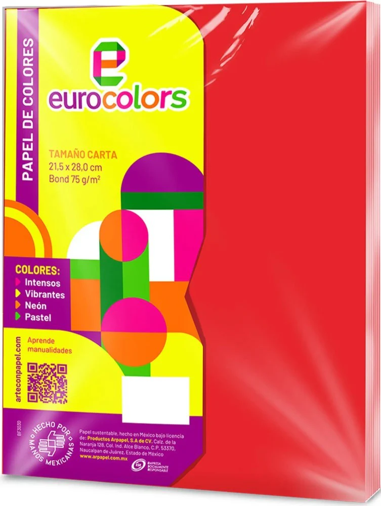 Papel Bond Color  Carta eurocolors [Cien hojas/Paquete/Resma] - Image 10