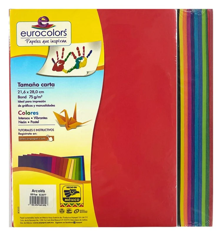 Papel Bond Color  Carta eurocolors [Cien hojas/Paquete/Resma] - Image 16