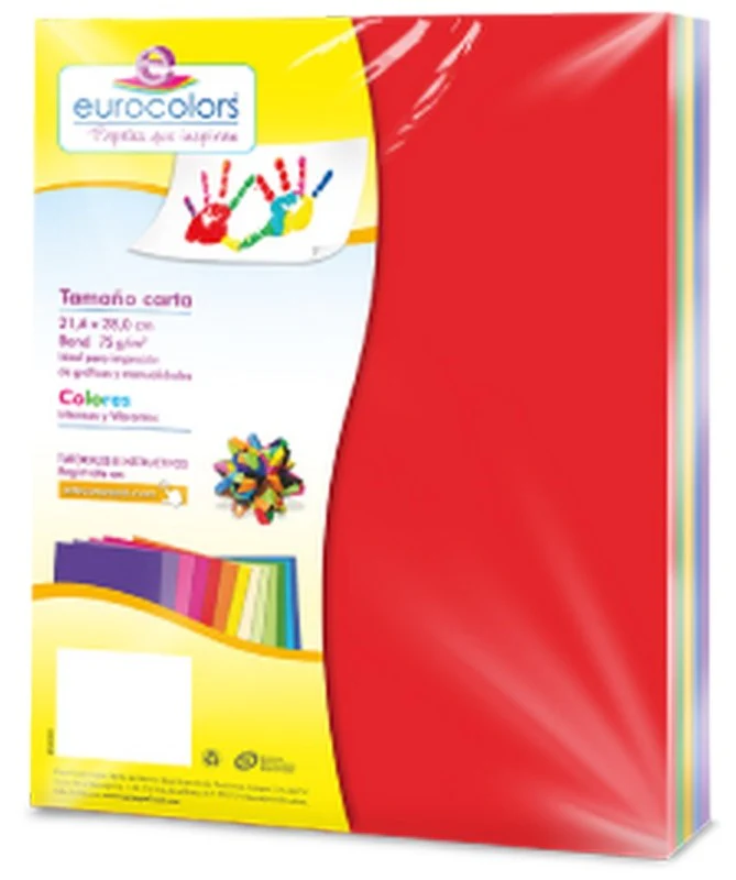Papel Bond Color  Carta eurocolors [Cien hojas/Paquete/Resma] - Image 3