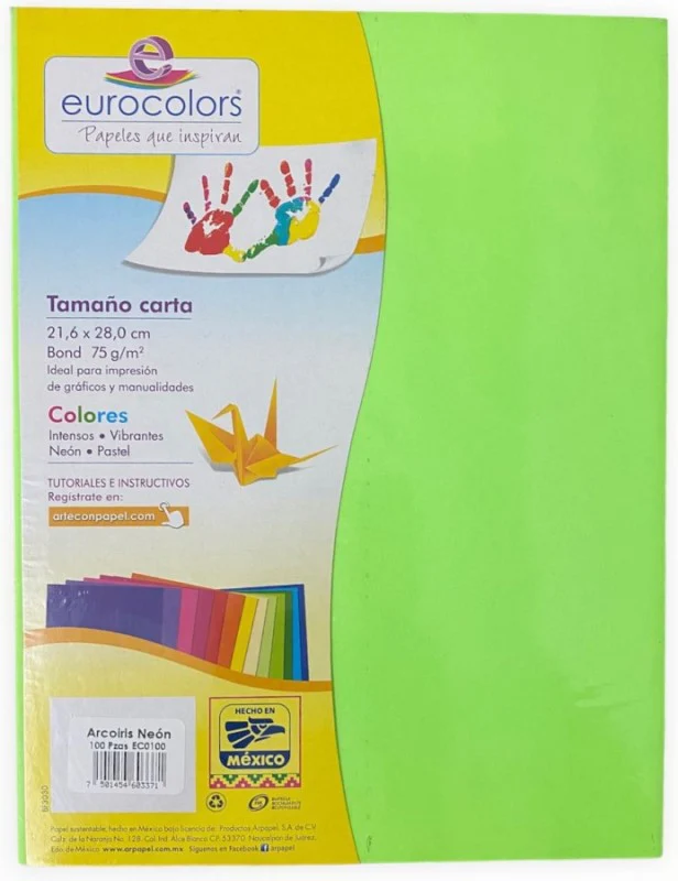 Papel Bond Color  Carta eurocolors [Cien hojas/Paquete/Resma] - Image 8