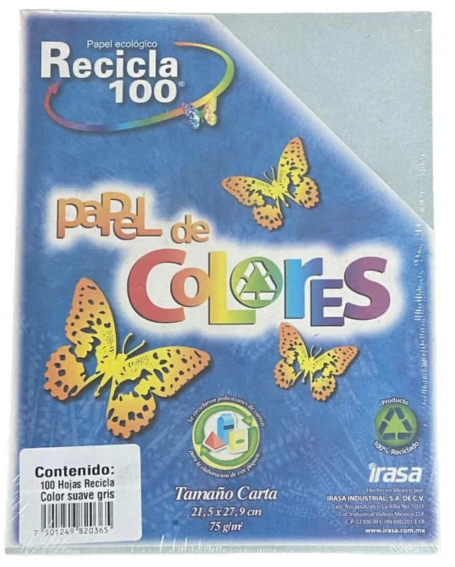 Papel Bond Color  Carta Recicla 100 Irasa® [Cien hojas/Paquete/Resma] - Image 13