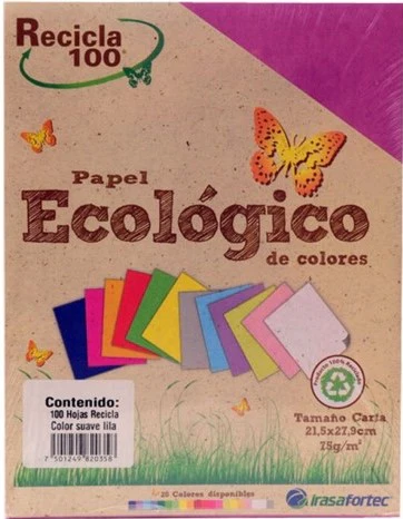 Papel Bond Color  Carta Recicla 100 Irasa® [Cien hojas/Paquete/Resma] - Image 14