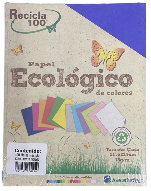 Papel Bond Color  Carta Recicla 100 Irasa® [Cien hojas/Paquete/Resma] - Image 17