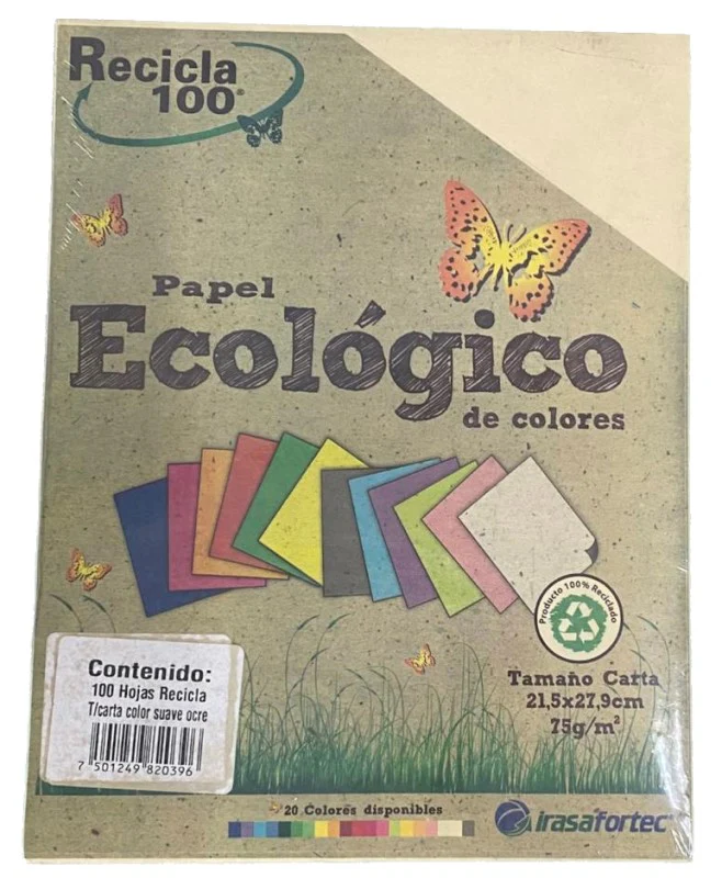 Papel Bond Color  Carta Recicla 100 Irasa® [Cien hojas/Paquete/Resma] - Image 19