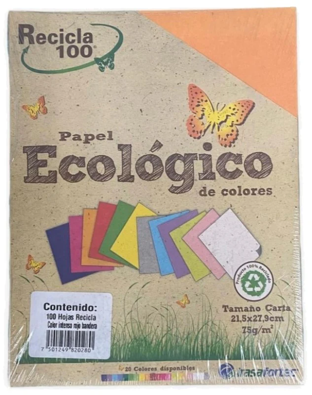 Papel Bond Color  Carta Recicla 100 Irasa® [Cien hojas/Paquete/Resma] - Image 20