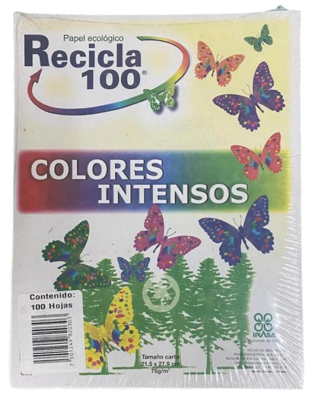 Papel Bond Color  Carta Recicla 100 Irasa® [Cien hojas/Paquete/Resma] - Image 21