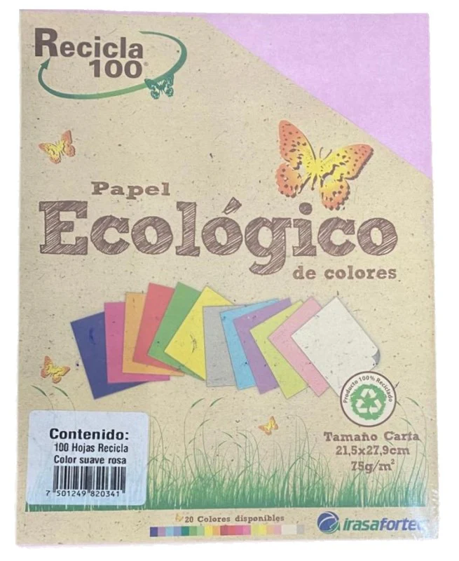 Papel Bond Color  Carta Recicla 100 Irasa® [Cien hojas/Paquete/Resma] - Image 22